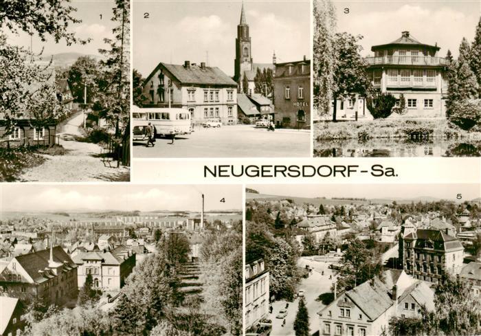 Neugersdorf Sachsen Hohe Strasse Karl Marx Platz Im Volksbad Oberland Teilansich