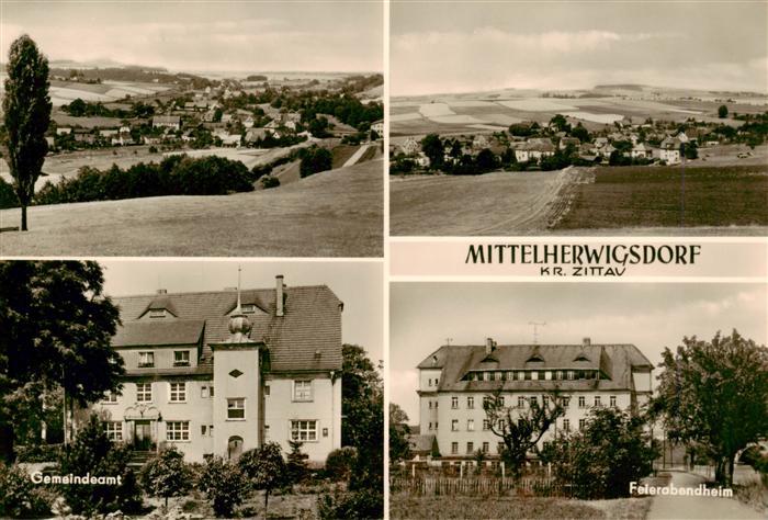 Mittelherwigsdorf Panorama Gemeindeamt Feierabendheim