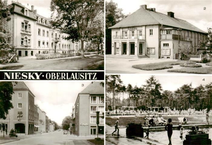 Niesky Oberlausitz Sachsen Krankenhaus Schauburg Lichtspiele Kino Schauburg Neub