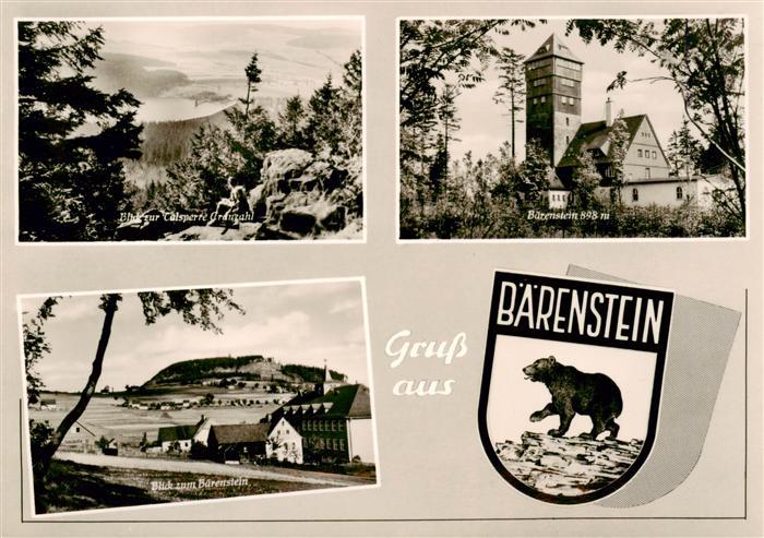 Baerenstein Altenberg Blick zur Talsperre Baerenstein Gasthaus Blick zum Baerens