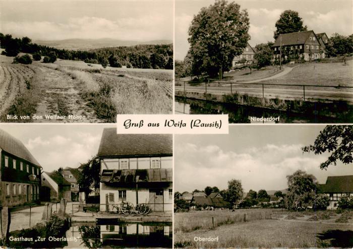 Weifa Blick von den Weifaer Hoehen Niederdorf Oberdorf Gasthaus Zur Oberlausitz