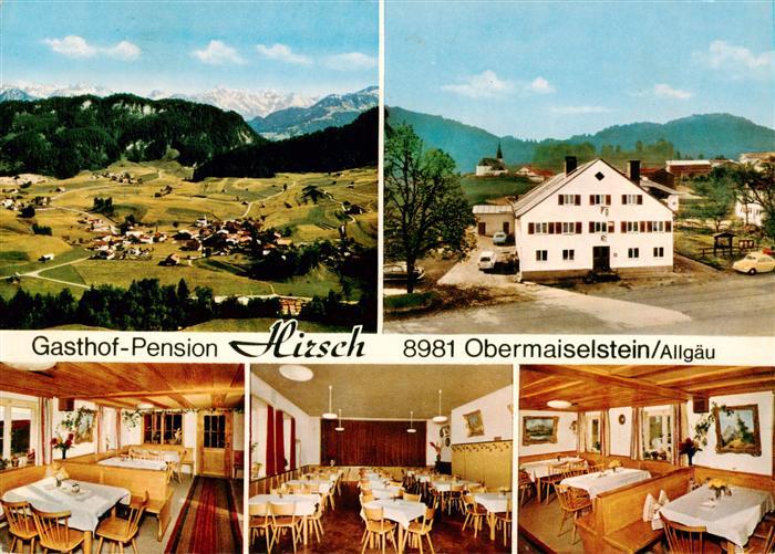 Obermaiselstein Gasthof Pension Hirsch Gastraeume Panorama