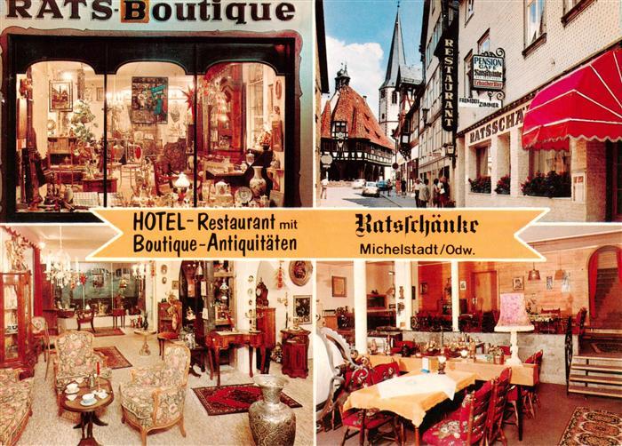 Michelstadt Hotel Restaurant Ratsschaenke mit Boutique Antiquitaeten Gastraeume