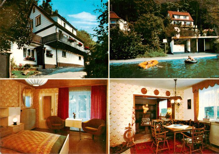 Brensbach Odenwaldkreis Hessen Pension Maerz Freibad Zimmer Gaststube
