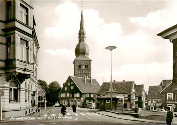 Wermelskirchen Markt mit Stadtkirche