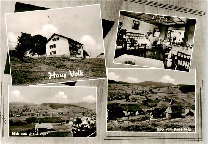Bernau Schwarzwald Haus Volk Gaststube Blick vom Haus Volk Blick vom Kaiserberg