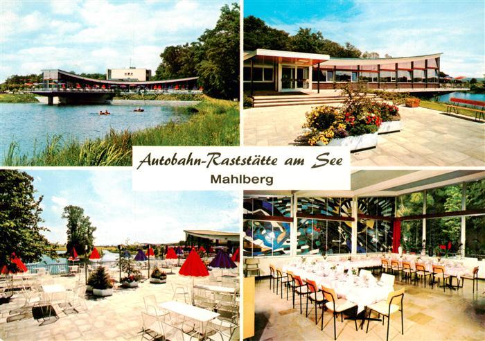 Mahlberg Baden Autobahn Raststaette am See Gastraum Terrasse