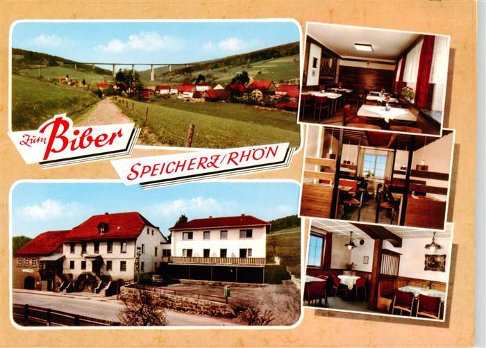 Speicherz Rhoen Motten Bayern Gasthof Zum Biber Gastraeume Autobahnbruecke