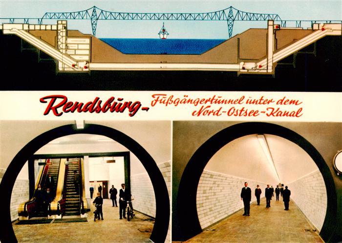 Rendsburg Schleswig-Holstein Fussgaengertunnel unter dem Nord-Ostsee-Kanal