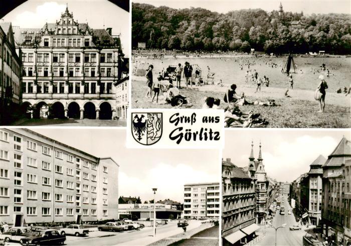 Goerlitz  Sachsen Untermarkt Neues Rathaus Volksbad mit Weinberghaus Neubauten R