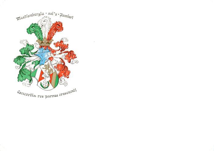 HAMBURG  CITY Wappen der Landsmannschaft Mecklenburgia Rostock im CC zu Hamburg