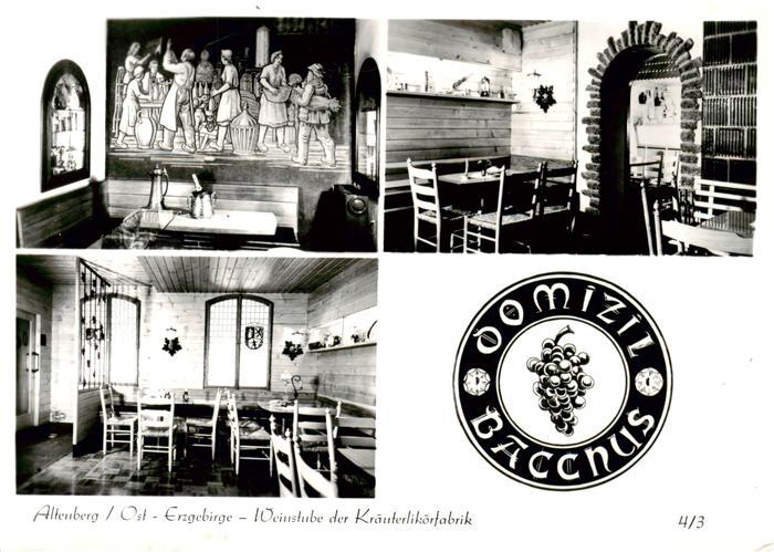 Altenberg  Osterzgebirge Weinstube der Kraeuterlikoerfabrik Gastraeume