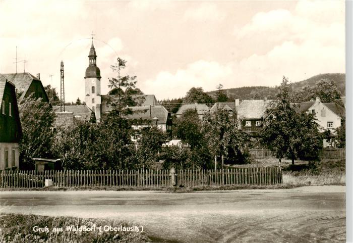 Walddorf Oberlausitz Sachsen Ortsansicht mit Kirche
