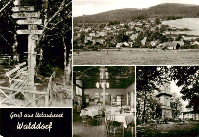 Walddorf Oberlausitz Sachsen Wegweiser Panorama Aussichtsturm auf dem Kottmar Ga