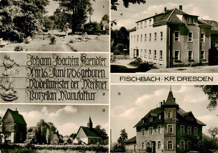 Fischbach Arnsdorf Park Gedenktafel Kirche Kulturhaus Gaststaette Schwarzes Ross