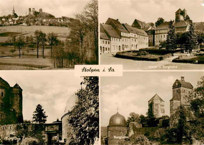 Stolpen Panorama Markt Burgruine Details
