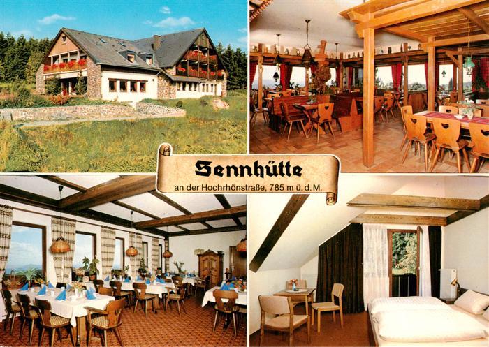 Fladungen Sennhuette an der Hochrhoenstrasse Gastraeume Zimmer