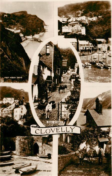 Clovelly Bay Torridge UK Hobby Drive High Street The Quay Rose Cottage The Harbo