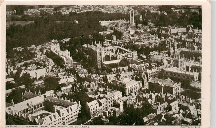 Oxford  Oxfordshire UK Wadham New and Magdalen Colleges Air view