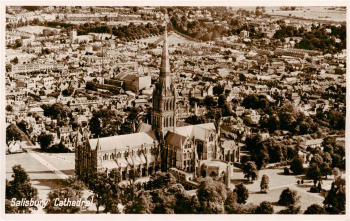 Salisbury   Wiltshire UK Cathedral Air view