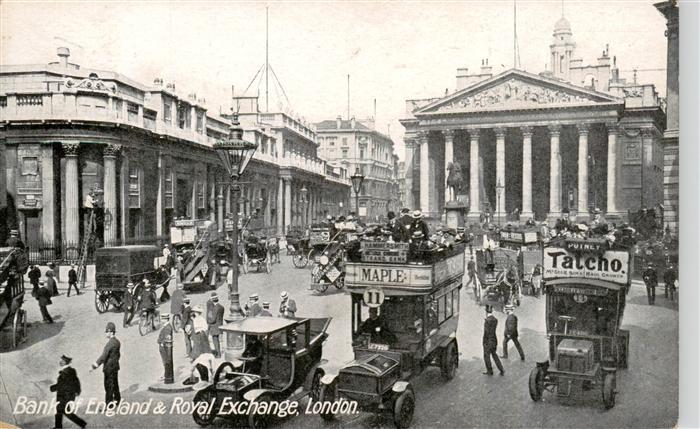 London  UK Bank of England and Royal Exchange