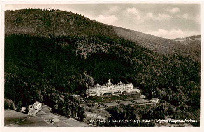 Hausstein 917m Regen Bayern Sanatorium Hausstein Fliegeraufnahme