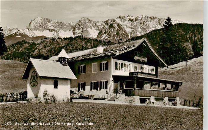 GARMISCH-PARTENKIRCHEN Bayern Gschwandtnerbauer mit Karwendel