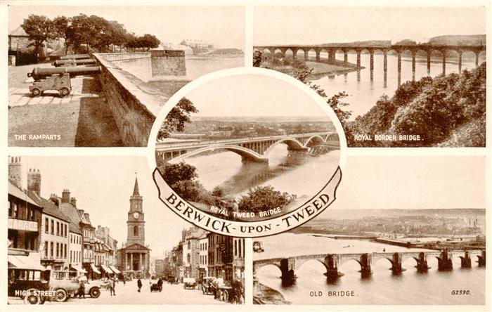 Berwick-upon-Tweed UK The Ramparts Royal Border Bridge High Street Old Bridge Ro