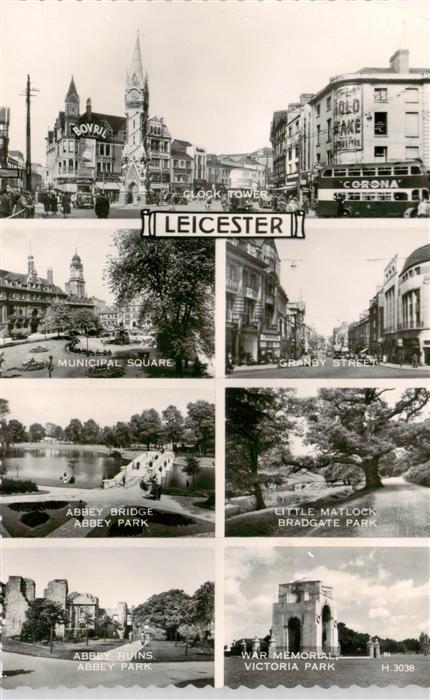 Leicester  UK Glock Tower Municipal Square Grandby Street Abbey Bridge Abbey Par
