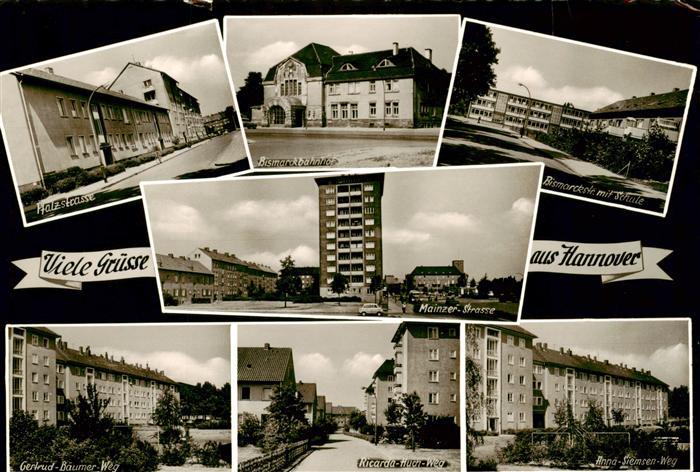 HANNOVER  CITY Holzstrasse Bismarckbahnhof Schule Mainzer Strasse Gertrud Baeume