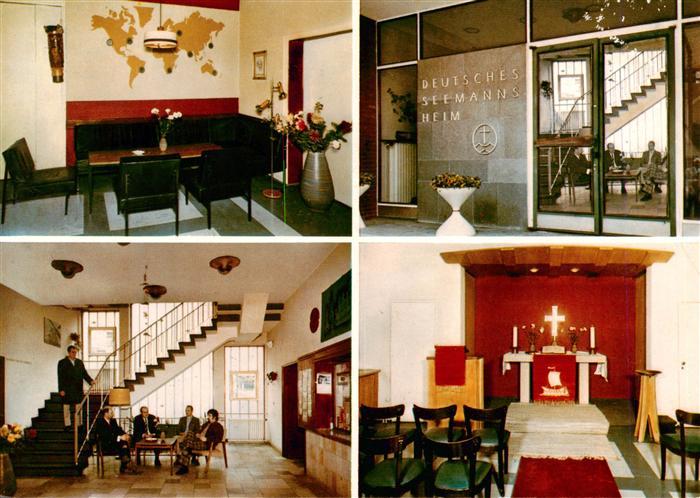 HAMBURG  CITY Deutsches Seemannsheim Aufenthaltsraum Hauskapelle Treppenaufgang