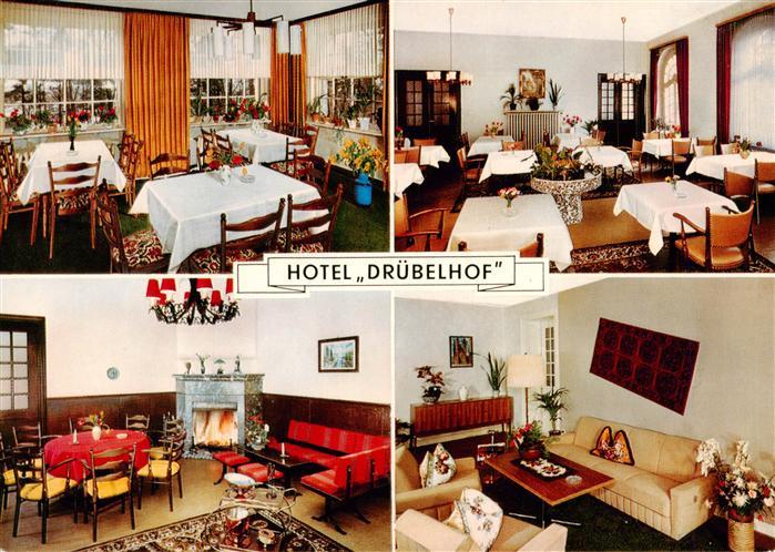 Brilon Hochsauerlandkreis NRW Hotel Druebelhof Gastraeume Kaminzimmer