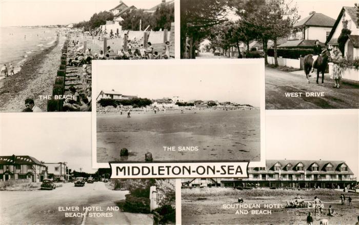 Middleton-on-Sea The Beach West Drive The Sands Elmer Hotel Soutdean Hotel