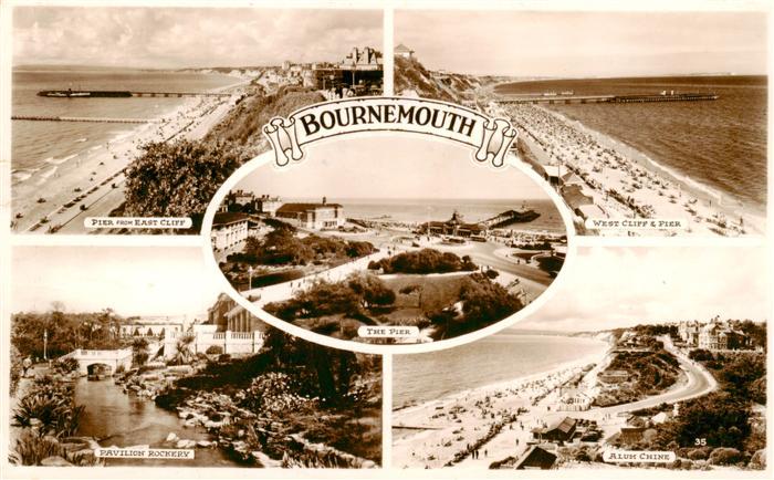 Bournemouth UK Pier from East Cliff The Pier West Cliff Pavilion Rockery Alum Ch