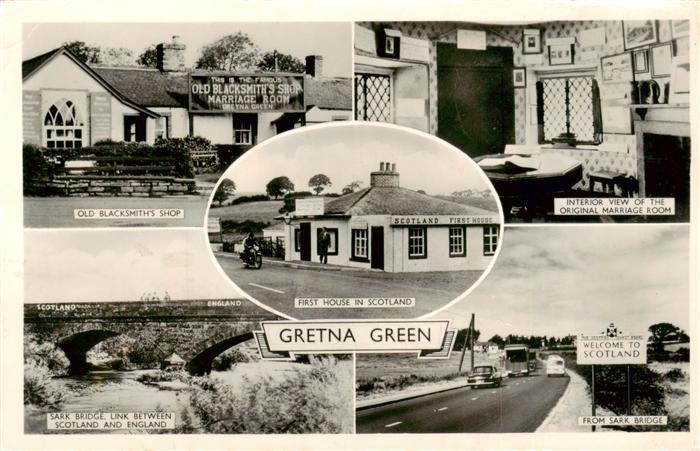 Gretna Green Scotland UK Old Blacksmiths Shop Original Marriage Room First House