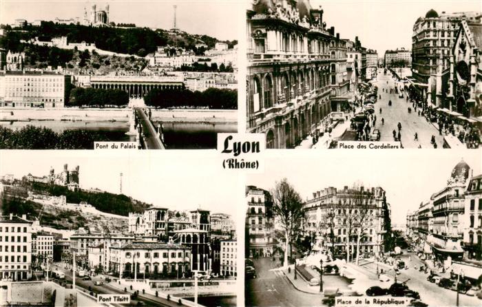 Lyon 69 Rhone Pont du Palais Place des Cordeliers Pont Tilsitt Place de la Repub