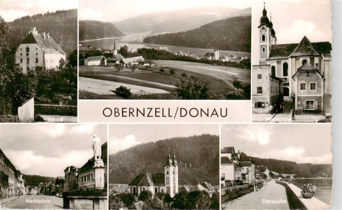 Obernzell Donau Schloss Panorama Pfarrkirche Marktplatz Donauufer