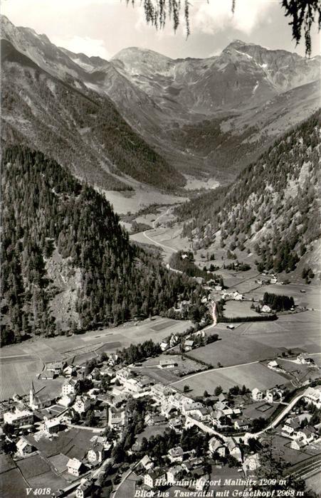 Mallnitzer Tauern Bad Gastein AT Blick ins Tauerntal mit Geiselkopf
