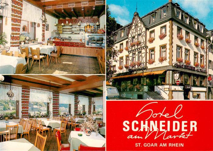 St Goar Rhein Hotel Schneider am Markt Gastraeume