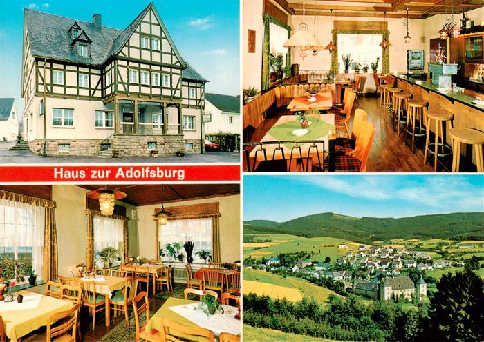 Oberhundem Hotel Restaurant Haus zur Adolfsburg Gastraeume Bar Panorama