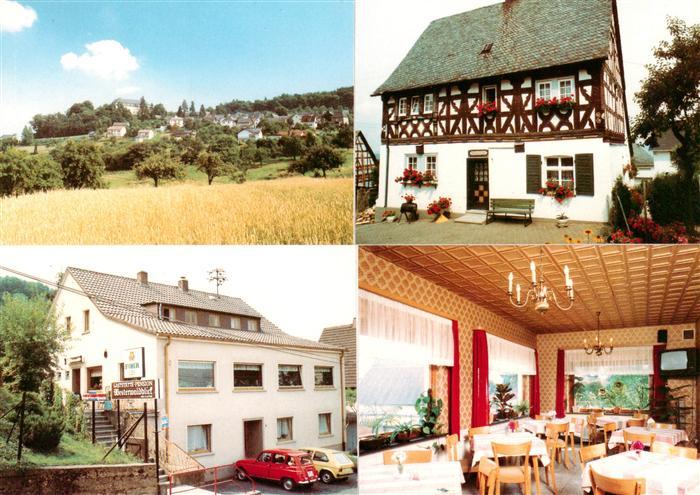 Molsberg Westerwald Gasthaus Pension Westerwaldblick Gastraum Fachwerkhaus Panor