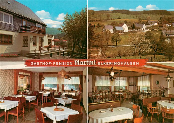 Elkeringhausen Winterberg Gasthof Pension Martini Gastraeume Panorama