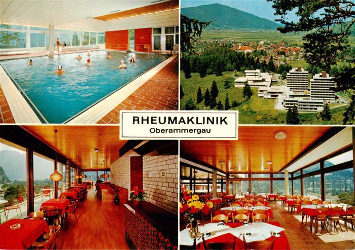 OBERAMMERGAU Bayern Rheumaklinik Hallenbad Panorama Gastraum Speisesaal