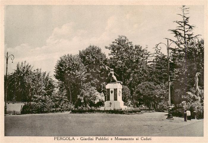 Pergola Pesaro Marche IT Giardini Pubblici e Monumento ai Caduti