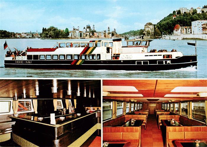 PAssAU Bayern Fahrgastschiff Hohe Nau Dreifluesserundfahrt Koeck und Wurm
