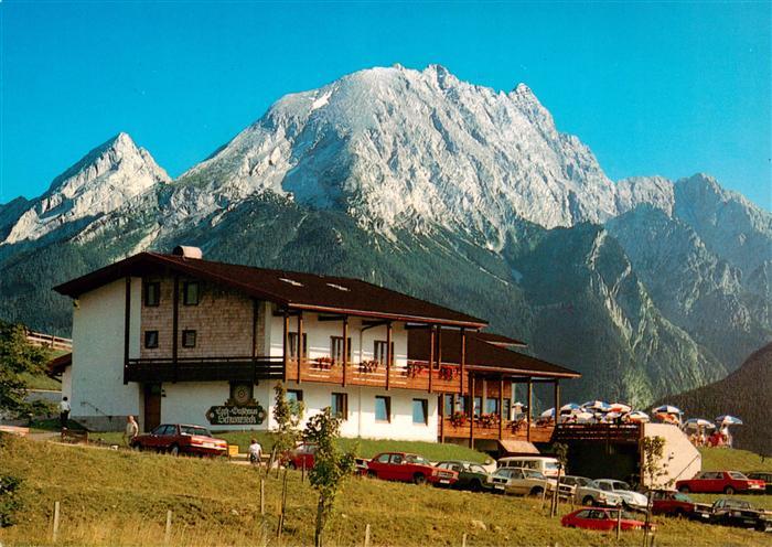 Ramsau  Berchtesgaden Gasthof Cafe Schwarzeck mit Watzmann Sonnenterrasse