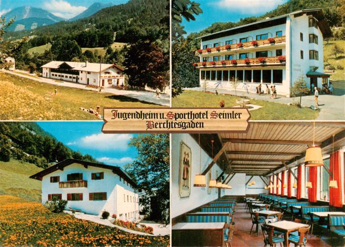 BERCHTESGADEN Bayern Jugendheim Sporthotel Seimler Gastraum