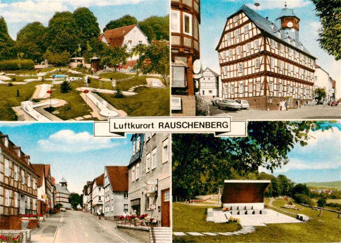 Rauschenberg Hessen Minigolfanlage Fachwerkhaus Strassenpartie Park