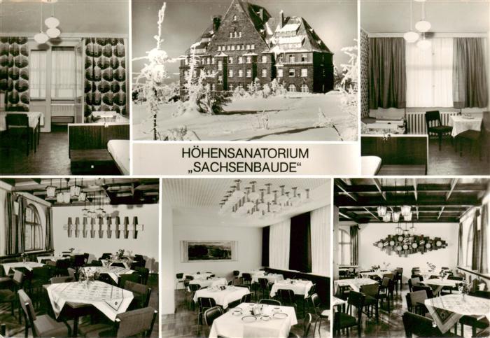 Oberwiesenthal Erzgebirge Hoehensanatorium Sachsenbaude Gastraeume