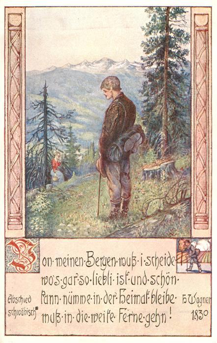 Verlag B.K.W.I. Nr. Nr. 760-6 Abschid schwaebisch H. Wagner 1830